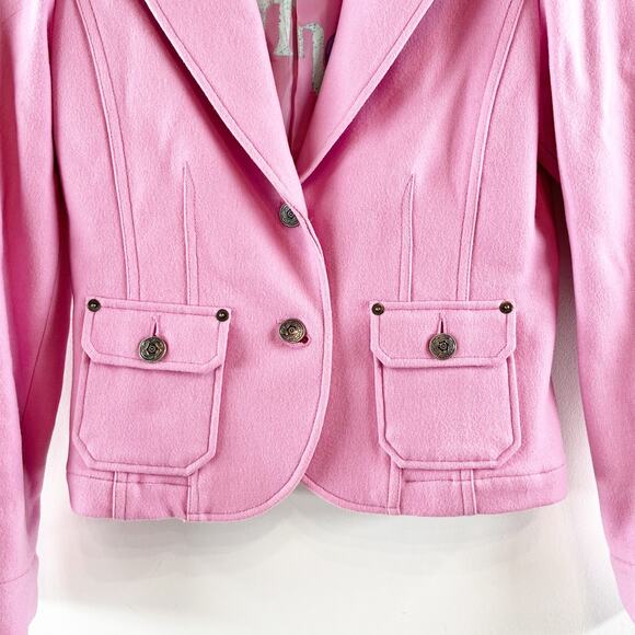 Fillmore Cropped Blazer Jacket Pink Medium - Picture 9 of 9